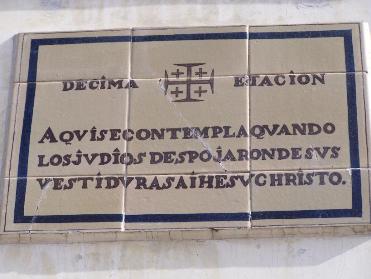 Placa de la 10 estacin 